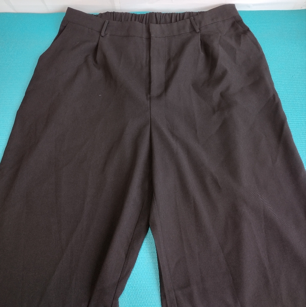 NWT Cider Womens Wide Leg High Rise Pleated Trousers Pants Elastic Waist 3XL - Picture 6 of 13